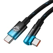 Obraz 5/7 - Kábel Baseus MVP2 USB-C na USB-C, 100 W, 2 m (čierny/modrý)