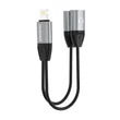 Obraz 1/2 - Dudao L17i Lightning 2x Lightning audio adaptér (čierny)