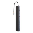 Kép 3/8 - Baseus Hub 11in1 EliteJoy Gen2 sorozat USB-C 3xUSB 3.0 + USB 2.0 + USB-C PD + USB-C + RJ45 + HDMI + jack 3.5mm + SD/TF (szürke)