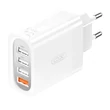 Kép 2/4 - XO L100 Fali töltő USB QC 3.0 + 3x USB 2.4A (fehér)