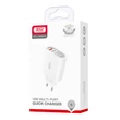 Kép 3/4 - XO L100 Fali töltő USB QC 3.0 + 3x USB 2.4A (fehér)