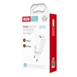 Kép 3/4 - XO HN238A Mini fali töltő 30W, PD (fehér)
