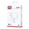 Kép 5/5 - XO L91EU Fali töltő + USB-C kábel 25W (fehér)