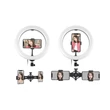 Kép 4/4 - Puluz Ring lámpa / LED állvány 26cm 3x okostelefon PKT3070B