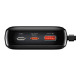 Baseus Qpow Powerbank with Lightning cable, USB-C, USB, 20000mAh, 20W (black)