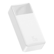 Baseus Bipow powerbank kijelzővel 30000mAh 15W fehér (Overseas Edition) + USB-A - Micro USB kábel 0.25m fehér (PPBD050202)