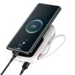 Kép 2/8 - Baseus Qpow digitális kijelzős Power Bank gyors töltéssel 10000mAh 20W QC/PD/SCP/FCP beépített Lightning kábellel Fehér