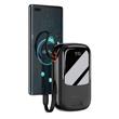 Kép 3/8 - Baseus Qpow digitális kijelző powerbank gyors töltéssel 20000mAh 22.5W QC/PD/SCP/FCP beépített USB-C kábellel fekete