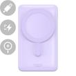 Kép 1/8 - Baseus mágneses vezeték nélküli gyorstöltő Power Bank 10000mAh 20W lila + Gyorstöltő kábel C-típusú 60W (20V / 3A) 50cm fehér