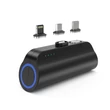 Kép 1/8 - Choetech mini power bank 3000 mAh USB C / Micro USB / Lightning fekete (B660)