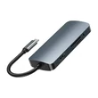 Obraz 2/2 - Remax Retor Series RU-U91 9 az 1-ben USB-C hub, 3x USB 3.0, USB-C, RJ45, HDMI, 3,5 mm, SD/TF (szürke)