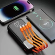 Obraz 4/4 - Dudao priestranná powerbanka s 3 vstavanými káblami 20000mAh USB Type C + micro USB + Lightning black (Dudao K6Pro +)