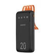 Obraz 1/4 - Dudao priestranná powerbanka s 3 vstavanými káblami 20000mAh USB Type C + micro USB + Lightning black (Dudao K6Pro +)