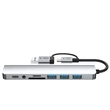 Obraz 4/7 - Tech-Protect HB06 HUB Adaptér 8v1 TYPE-C + USB2.0 + USB3.0 + SD/TF + AV3.5 - sivý