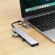 Obraz 6/7 - Tech-Protect HB06 HUB Adaptér 8v1 TYPE-C + USB2.0 + USB3.0 + SD/TF + AV3.5 - sivý