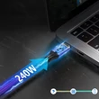 Obraz 4/5 - Wozinsky WPS-UY41S USB-C Thunderbolt 4 Kábel 240W 1m 4K - Čierny