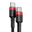 Obraz 5/5 - Baseus CATKLF-AL91 USB-C - USB-C PD QC kábel 100W 5A 480Mb/s 2m - čierny a červený