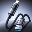 Kép 3/4 - Joyroom S-A16 Pro Prism Series 66W USB-A - USB-C kábel kijelzővel 1,2m - Fekete