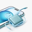Obraz 4/8 - Joyroom JR-PBF27 22,5W 10000mAh Powerbank s dvoma vstavanými káblami - Modrá