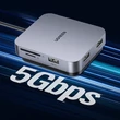 Obraz 5/6 - UGREEN 60377 Rozbočovač USB-C, adaptér 5 v 1, 3x USB, SD/TF (sivý)