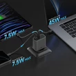 Kép 3/5 - Cuktech CUKAD653EUGR 65W GaN Fali Töltő 2 x USB-C 1 x USB-A - Szürke