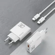 Obraz 2/6 - Dudao GaN A30EUT 30W USB-A / USB-C Nástenná Nabíjačka + USB-C - USB-C Kábel - Biela
