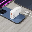 Obraz 6/6 - Dudao GaN A30EUT 30W USB-A / USB-C Nástenná Nabíjačka + USB-C - USB-C Kábel - Biela