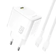 Obraz 1/4 - Dudao A28C 45W GaN Nástenná Nabíjačka + USB-C Kábel - Biela
