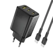 Kép 1/6 - Dudao A29C 65W GaN fali töltő + USB-C kábel - Fekete