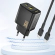 Kép 4/7 - Dudao A27 MaxC 35W GaN Fali Töltő + USB-C Kábel - Fekete