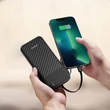 Kép 2/6 - Dudao K11 10000mAh Powerbank beépített kábelekkel - Fekete