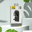 Kép 4/6 - Dudao K11 10000mAh Powerbank beépített kábelekkel - Fekete