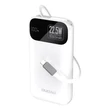 Kép 1/3 - Dudao K31 10000 mAh 22,5W PD Powerbank beépített kábellel - Fehér