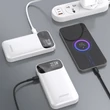 Kép 2/3 - Dudao K31 10000 mAh 22,5W PD Powerbank beépített kábellel - Fehér
