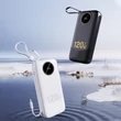 Kép 4/5 - Dudao K13Pro 20000mAh Powerbank beépített kábellel - Fehér