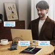 Kép 5/6 - Cuktech CUKAD1003EUG GaN 100W fali töltő 2 x USB-C 1 x USB-A USB-C kábellel - Szürke
