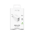 Obraz 2/3 - Puro PROLITE 10W 2x USB-A Nástenná nabíjačka - Biela