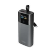 Obraz 1/8 - SBS 10000mAh PD 20W Powerbanka s LCD displejom a vstavaným USB-C káblom - Sivá