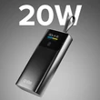 Obraz 2/8 - SBS 10000mAh PD 20W Powerbanka s LCD displejom a vstavaným USB-C káblom - Sivá