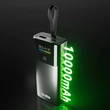 Obraz 3/8 - SBS 10000mAh PD 20W Powerbanka s LCD displejom a vstavaným USB-C káblom - Sivá