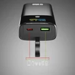 Obraz 4/8 - SBS 10000mAh PD 20W Powerbanka s LCD displejom a vstavaným USB-C káblom - Sivá