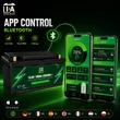 Kép 4/4 - Idealakku IA sorozatú LiFePO4 akkumulátor 12V 100Ah MINI PRO lakóautó ülés alatti akkumulátor intelligens BMS-sel, Bluetooth-tal és fűtéssel