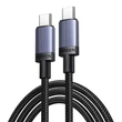 Obraz 1/4 - Ugreen L528 USB-C-USB-C kábel, 100 W, 1m (sivá)