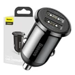 Obraz 6/6 - Baseus Grain Pro Duálny USB Autonabíjačka 4.8A (Čierna)
