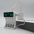 Kép 5/7 - Qoltec akkumulátortöltő Ni-MH típusú R03 AAA R6 AA | LCD | USB-C kábel | Fehér