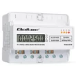 Kép 1/7 - Qoltec Háromfázisú elektronikus mérő | DIN sínre szerelhető energiamérő | 400V | 100A | LCD | LED | 7P