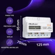 Kép 2/7 - Qoltec Háromfázisú elektronikus mérő | DIN sínre szerelhető energiamérő | 400V | 100A | LCD | LED | 7P