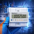 Obraz 5/7 - Qoltec Trojfázový elektronický merač s resetovaním | Merač spotreby energie na DIN lištu | 400V | 100A | LCD | LED | 4P