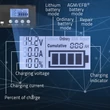 Kép 3/8 - Qoltec Intelligens Mikroprocesszoros Töltő 12V 12A | 12.6V | 24V 7A | Akkumulátortöltő Javító Funkcióval AGM, GEL, LiFePO4 Akkumulátorokhoz | LCD
