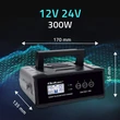 Obraz 7/7 - Qoltec Inteligentná mikroprocesorová nabíjačka 12V 24V 25A | Usmerňovač s funkciou opravy pre AGM GEL SLA batériu | LCD